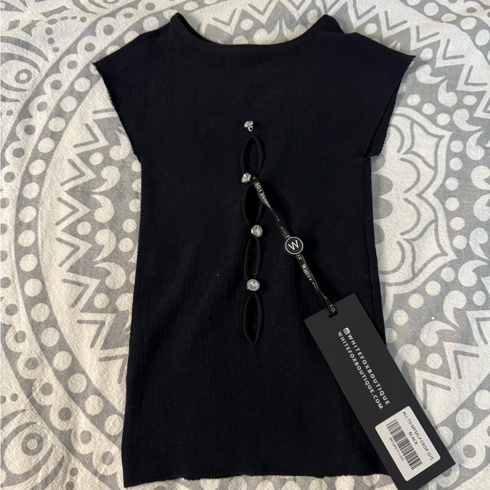 White fox seamless top